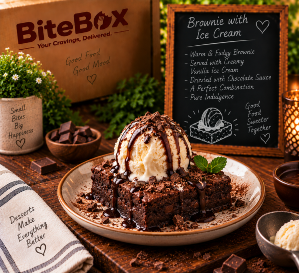 Brownie with Ice Cream